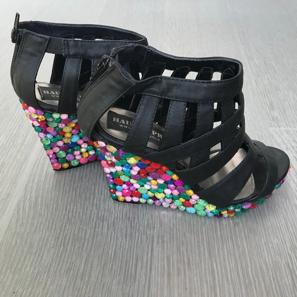 Haus of Price Cage Wedge in Multi Gem RARE - Picture 15 of 16